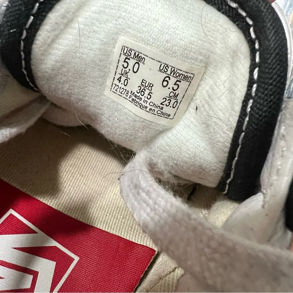 Vans OTW Originals Snake Eyes Cherry Dice Old Skool sneakers size 6.5 black red - Image 4