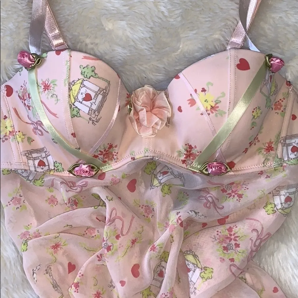 Cottagecore Bird Cage Ribbon Babydoll - Image 4