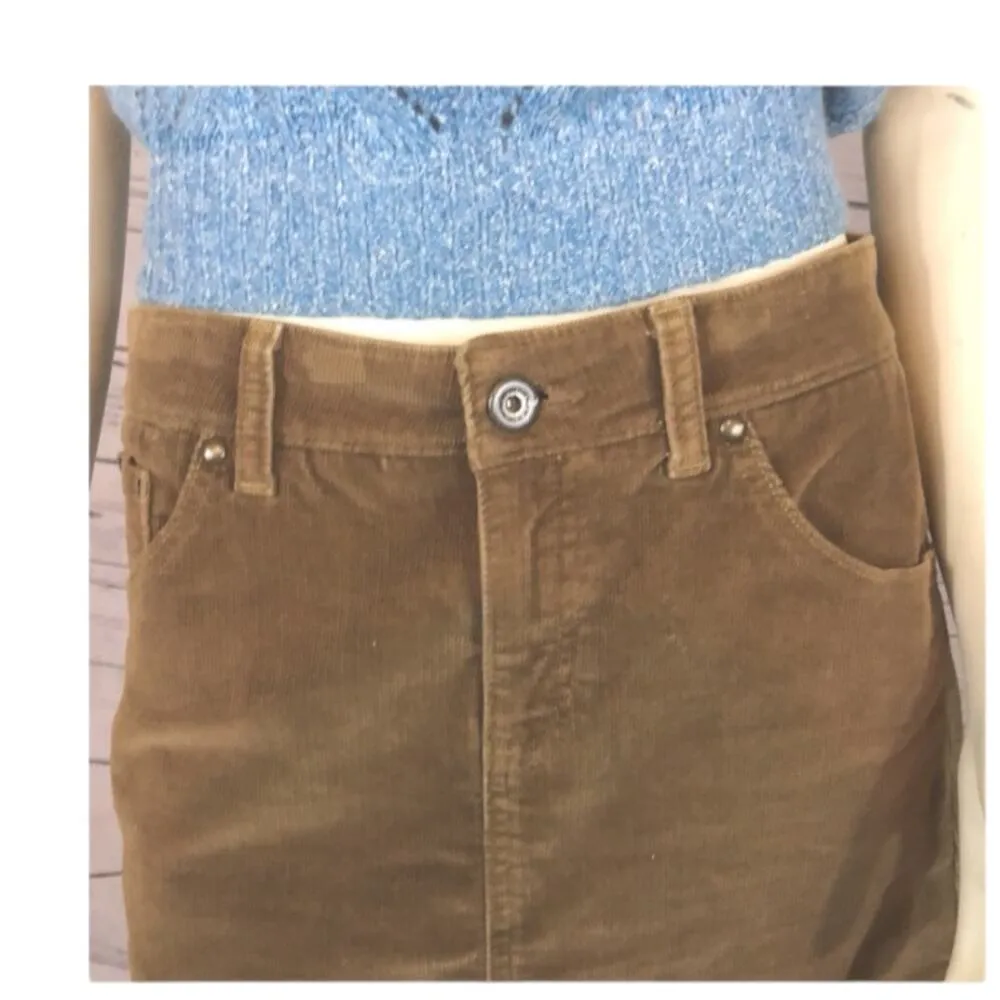 Gap jeans stretch Brown Corduroy Mini skirt size 6 - Image 4