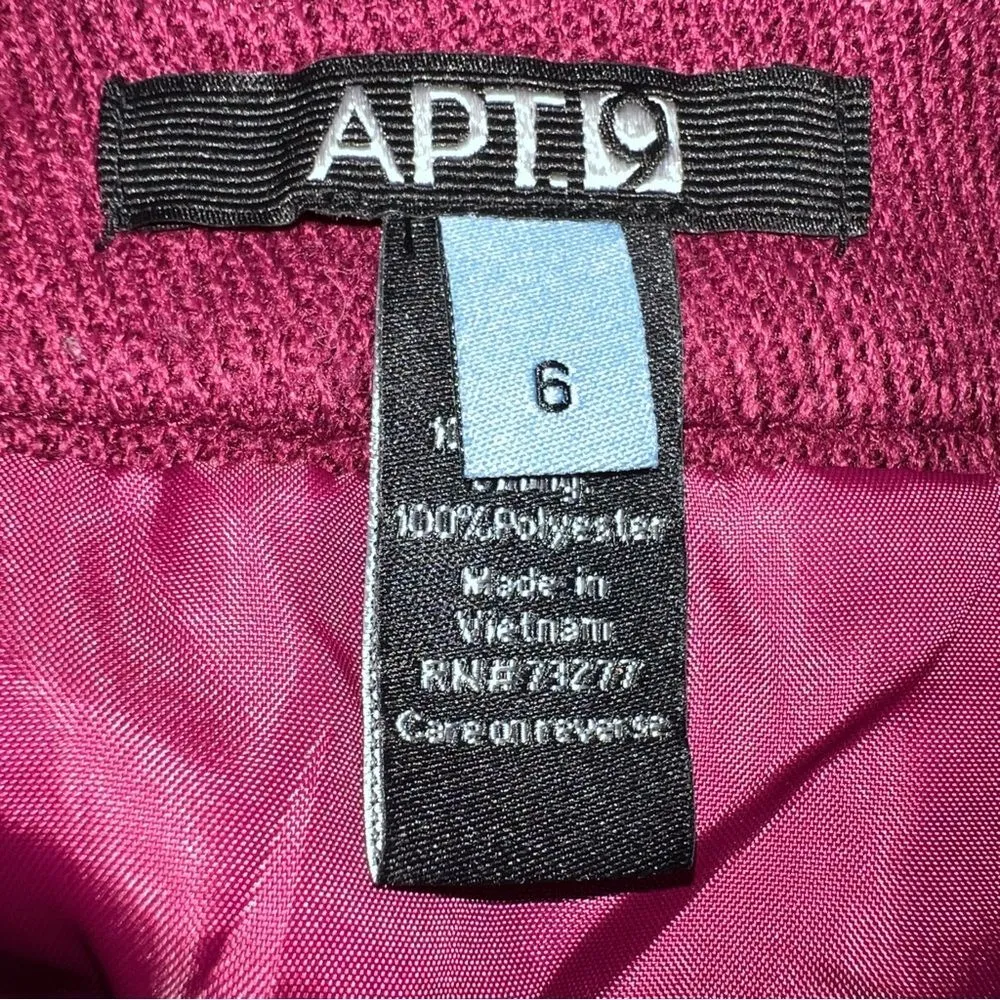Apt. 9 Women's Pencil Knee-Length Skirt w/Diagonal Weave Fabric in Berry-Size 6 - Image 5