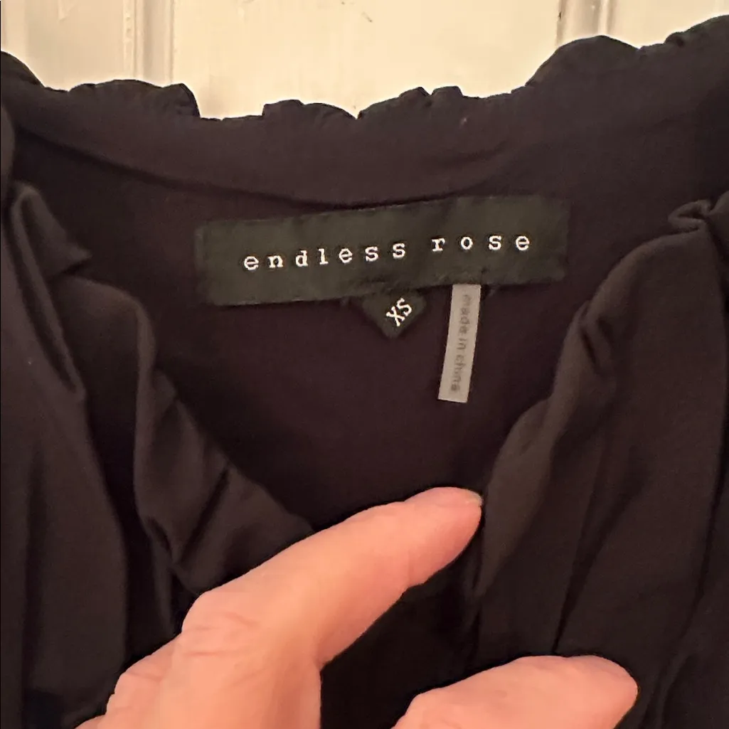 Endless Rose Black Tiered Dress size XS EUC - Image 2