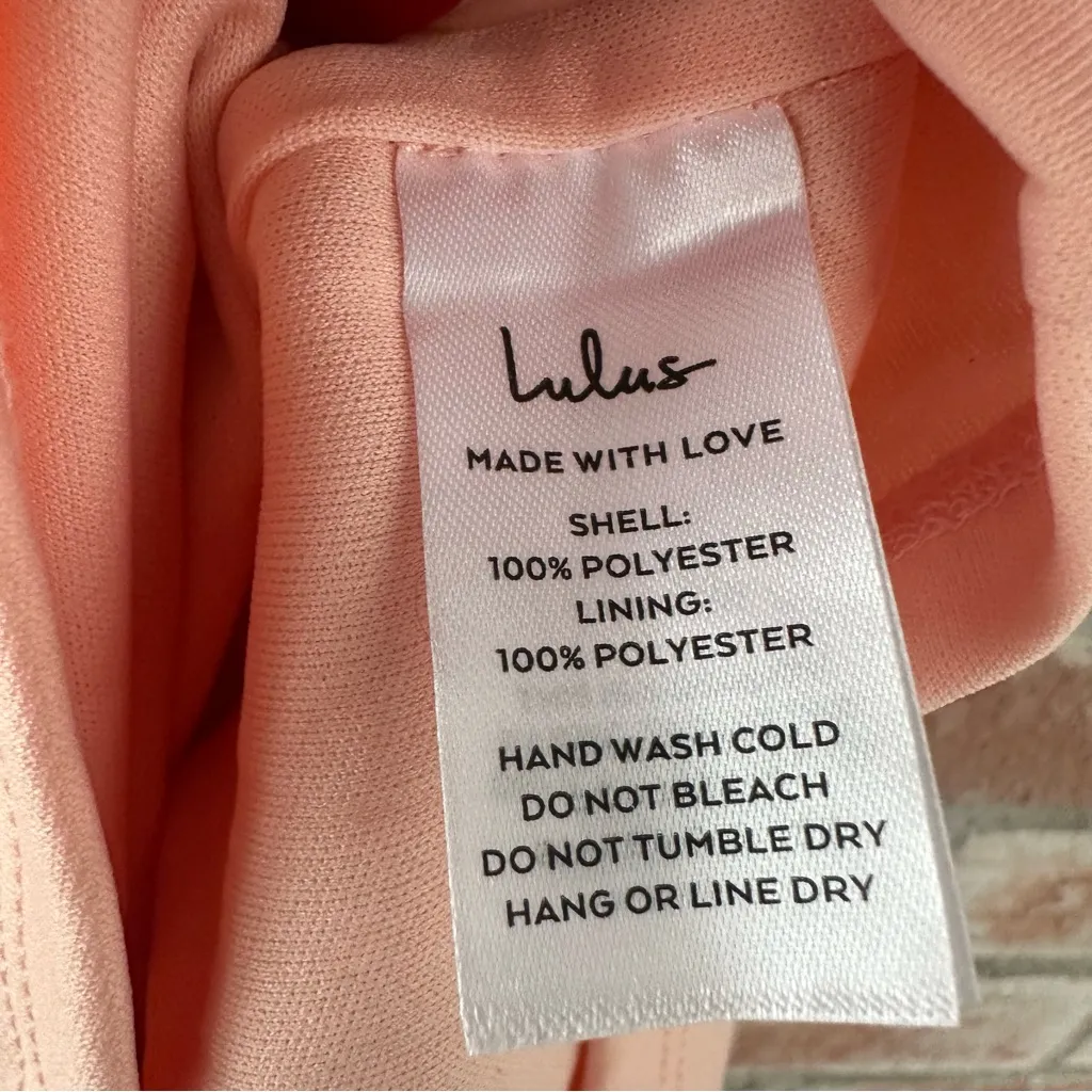 Lulus Making Magic Blush Pink Fringe Lace-Up Mini Dress NEW Women’s Medium Party - Image 11