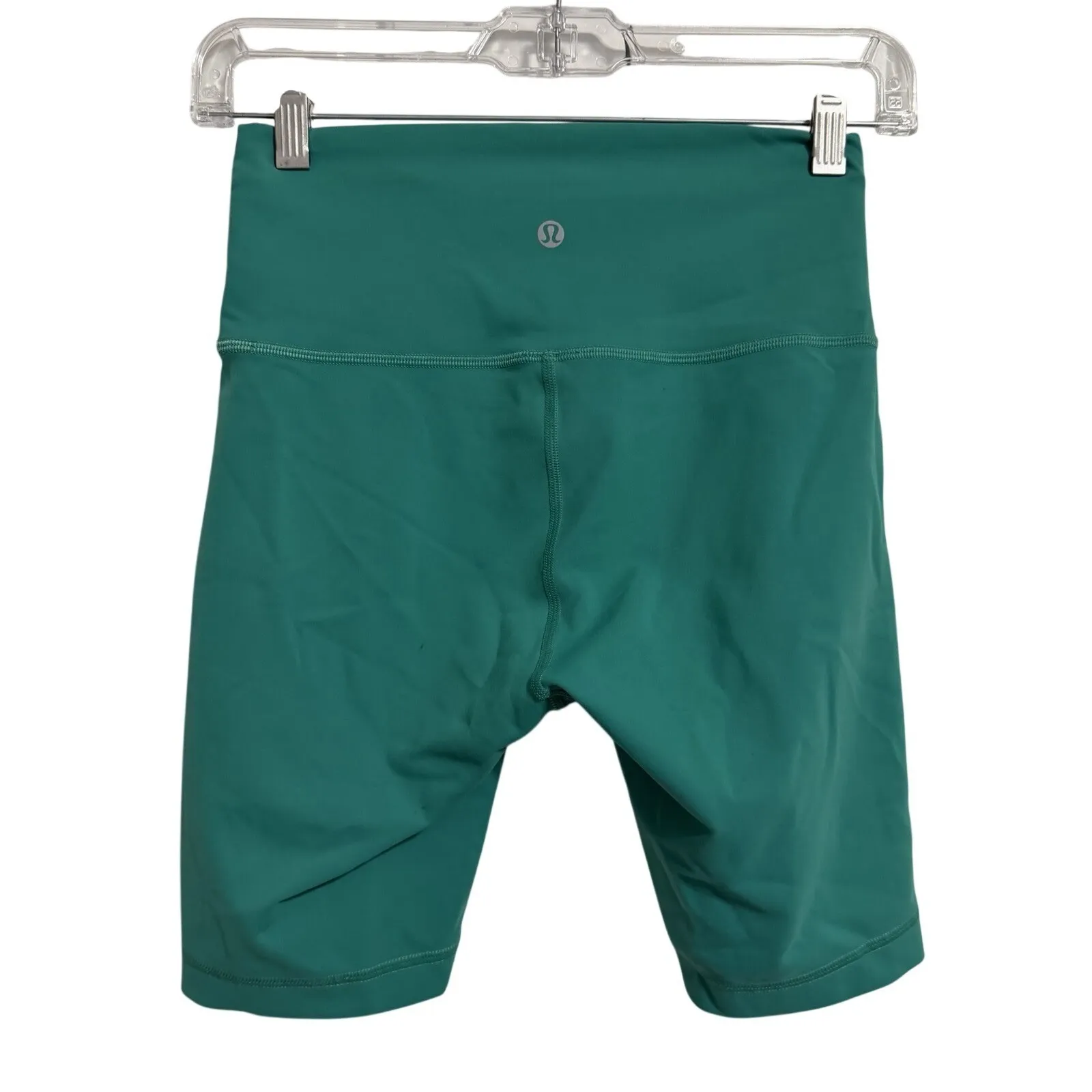 Lululemon Wunder High Rise Bike Shorts Teal Green Women's Size 6 - Image 7