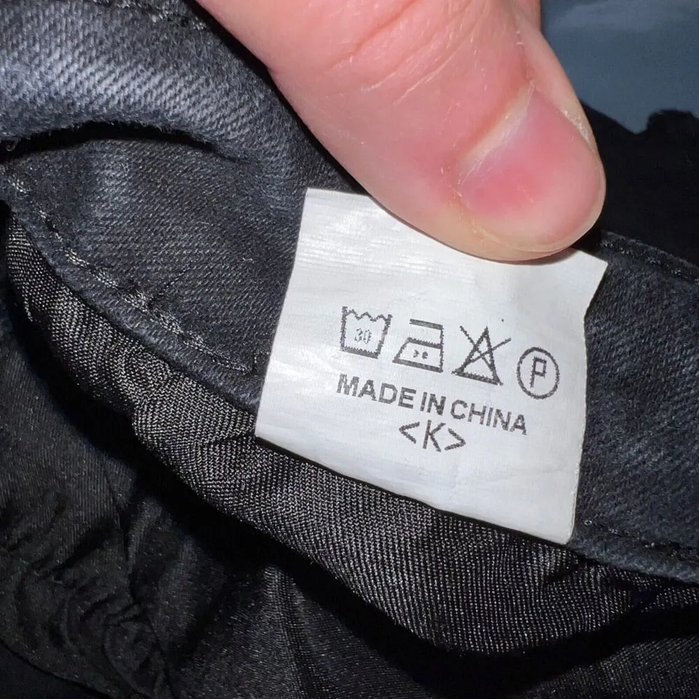 Womens Denim Jean Shorts Black Distressed Stretch Summer Casual Size 18W - Image 8