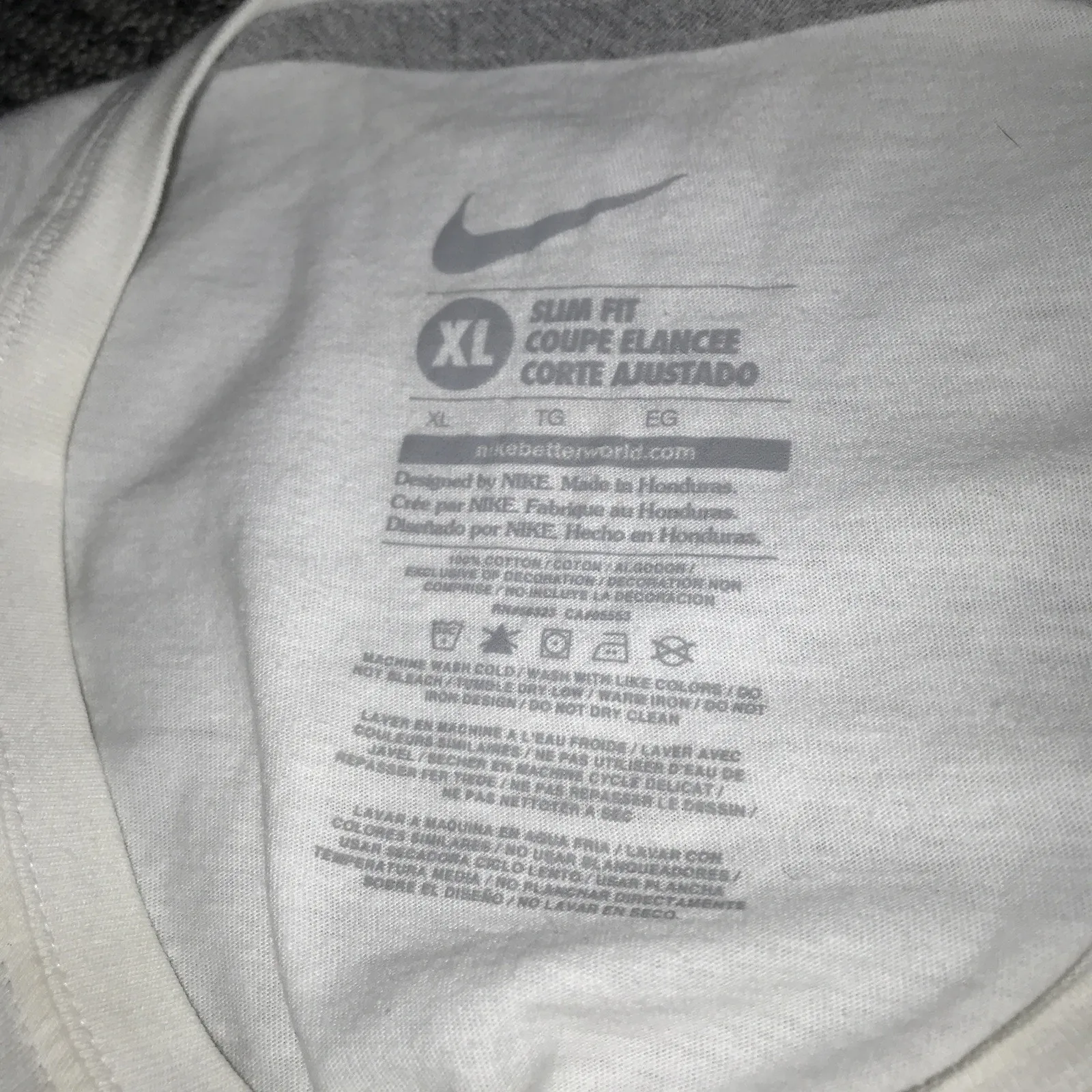 Michigan State Spartans Nike Tee Womens XL Slim Fit White Fear The Spartans - Image 3