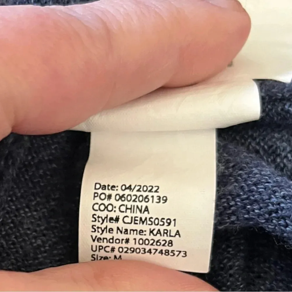 ELLA MOSS Women's Karla Open Front Cardigan‎ Indigo Blue Medium | EUC - Image 7