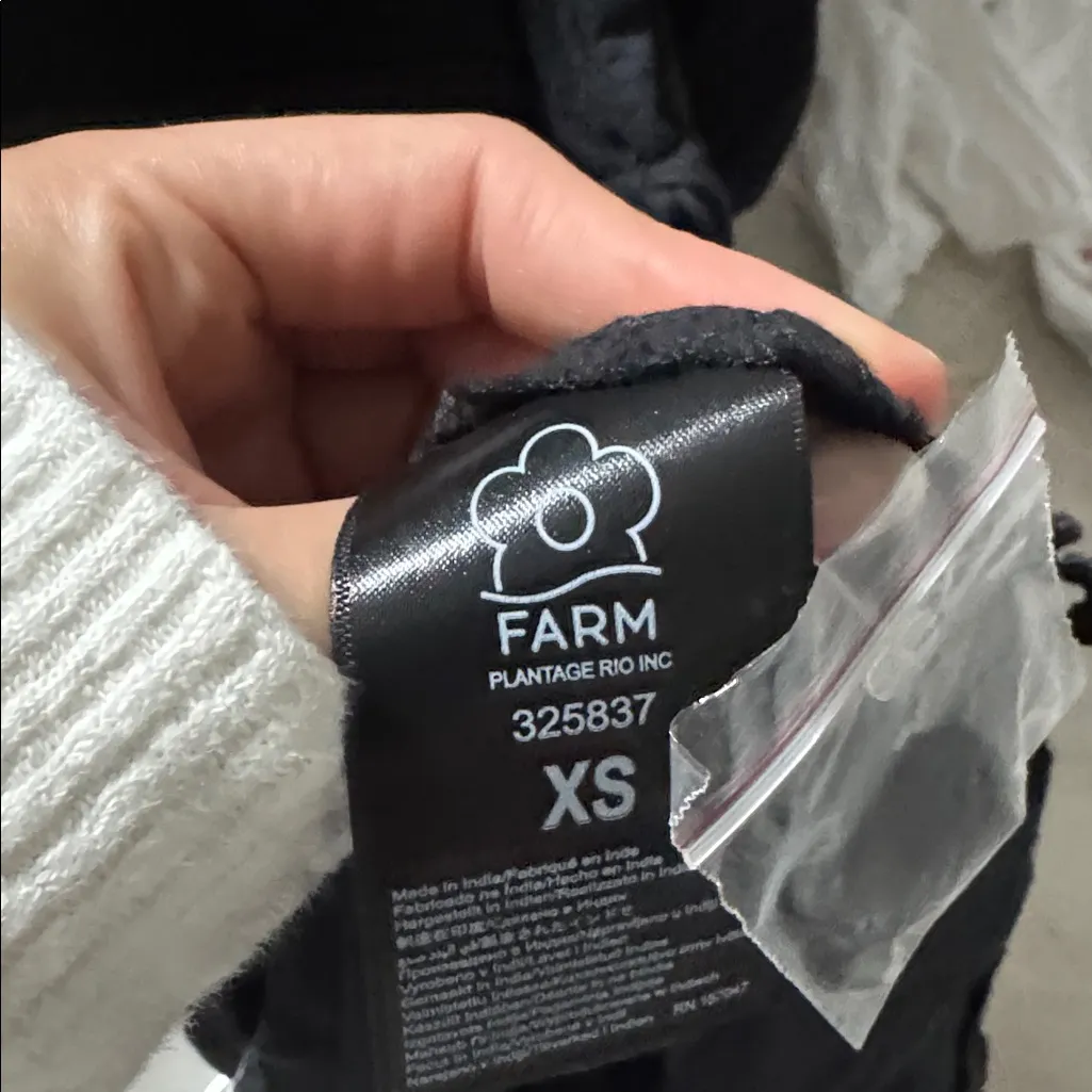 FARM RIO Black Lace Long Sleeve Mini Dress Size XS - Image 7