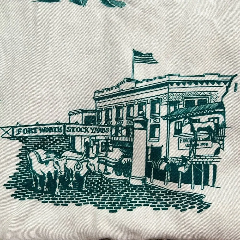 Katie Kime Fort Worth Toile Blue Green White Drawstring Waist Pajama Pants 3 XL Size 3X - Image 6