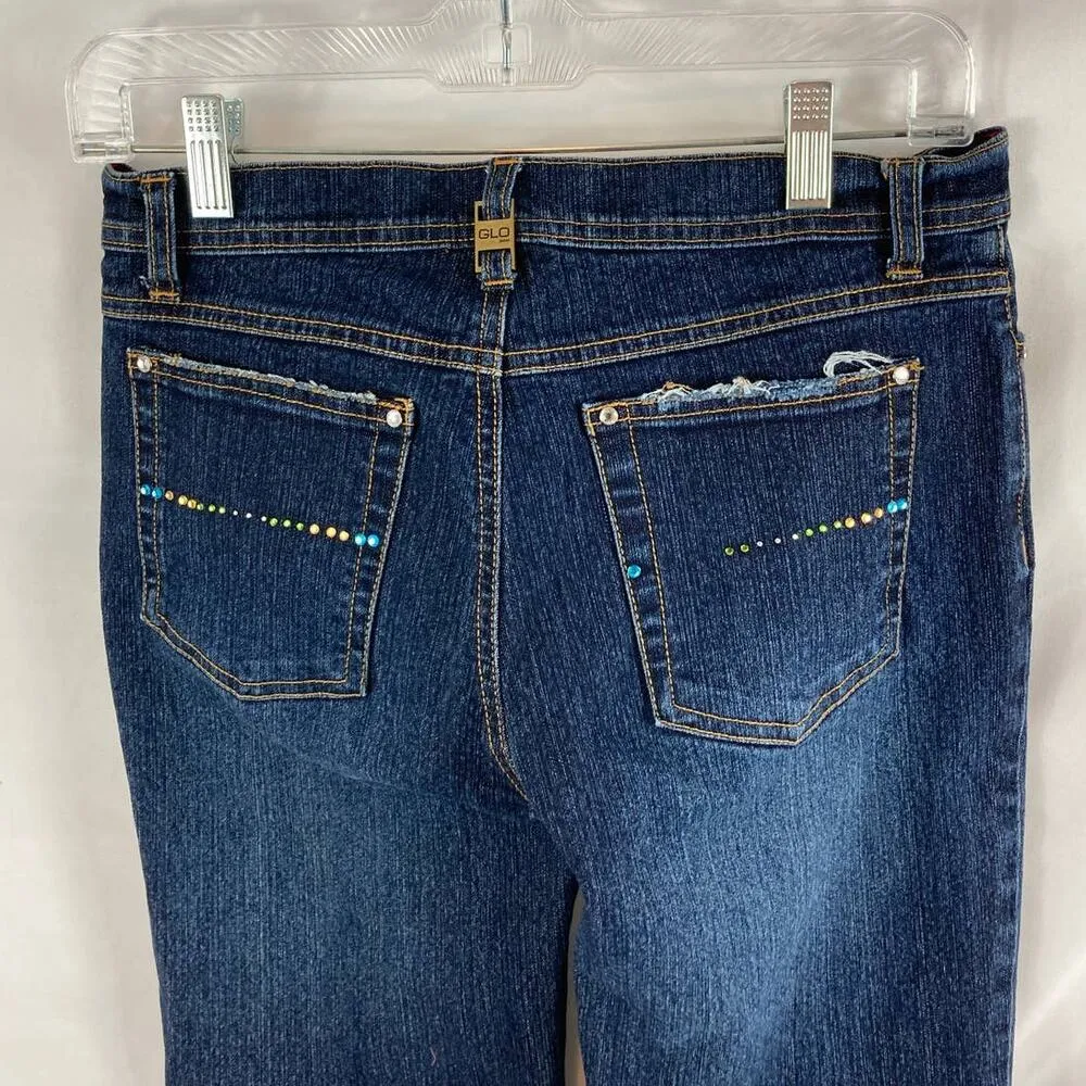 Glo Jeans Dark Wash Flare Jean Size 3 Blue - Image 3