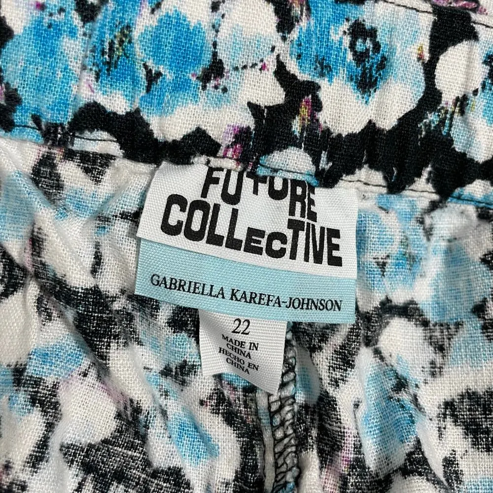 Future Collective Women's Plus Size Blue & Black Cargo Wrap Mini Skirt - Image 5