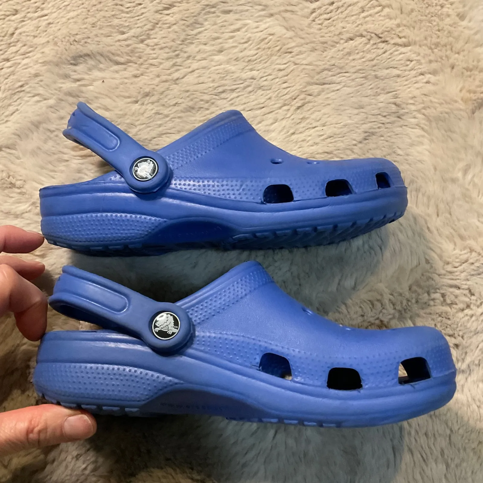 Crocs Classic Clog Unisex Royal Blue M 4 Womens 6 Slip On Rubber Comfort Lightwt - Image 6