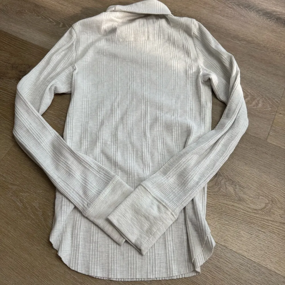 Aerie Cream Ribbed Cowl Turtleneck Sweater - Image 5
