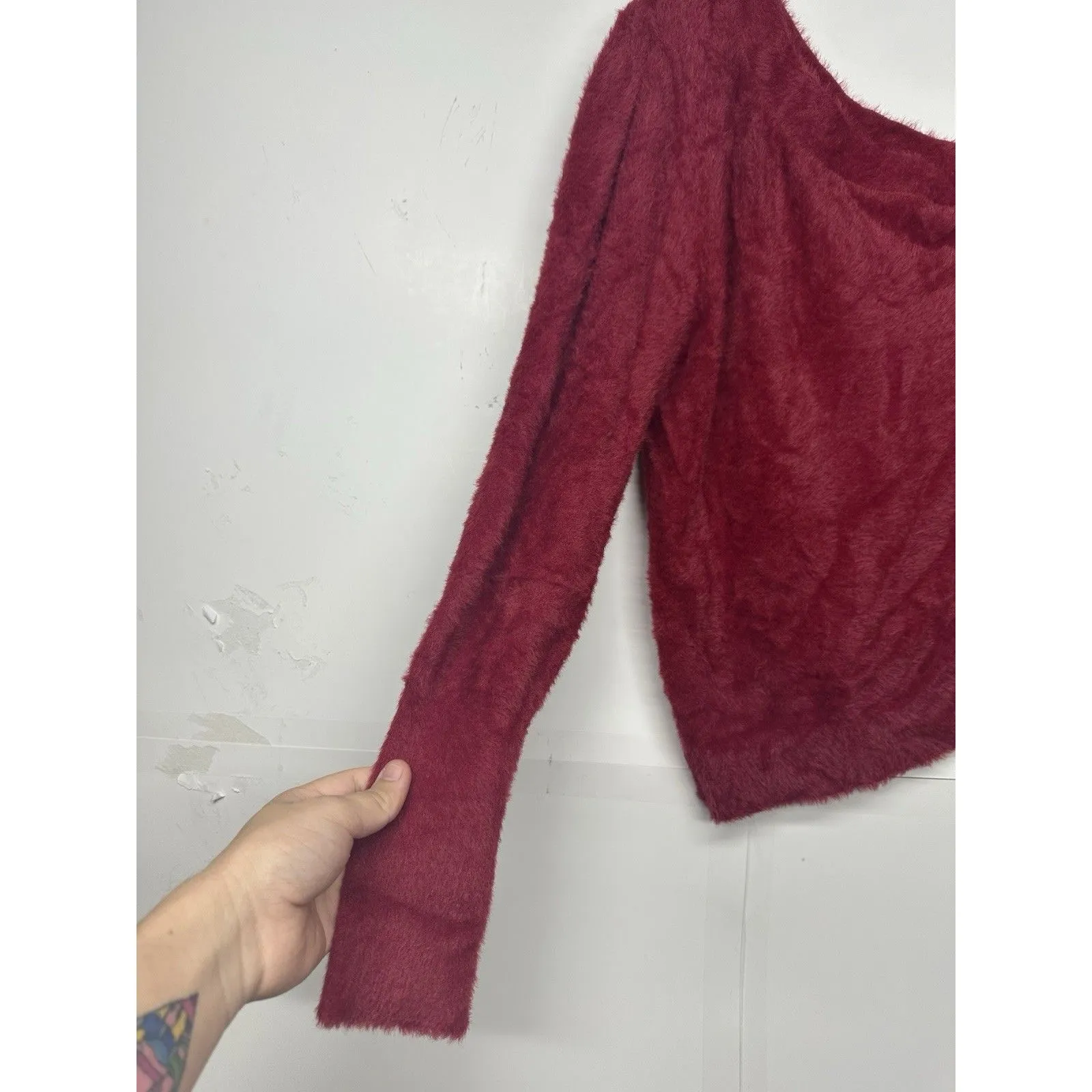 Worthington Women's Large Asymmetrical Neck Long Sleeve Soft Sweater NWT $54 - Image 2