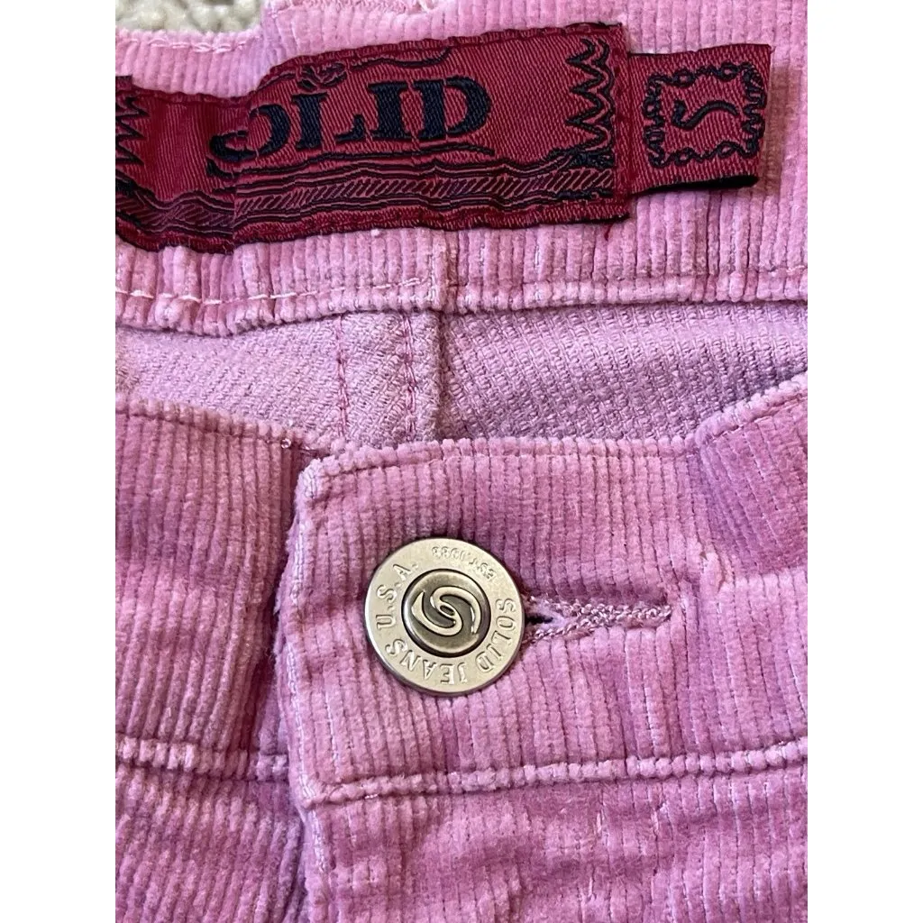 Vintage Solid Jeans Angel Bootcut Stretch Corduroy Pants Pink Cigarette Sz 5 - Image 11