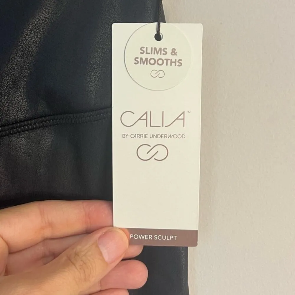 NWT CALIA by Carrie Underwood Women's S Power Sculpt Faux Leather Leggings - Image 6