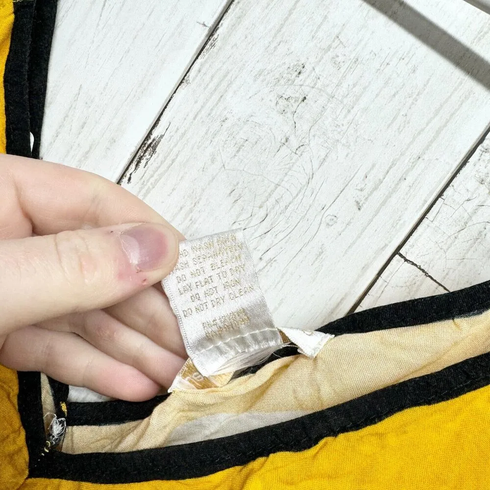 Vintage Y2K Women’s SZ S Jealous Tomato Shark Hem Sun Dress Striped Boho Tribal - Image 3