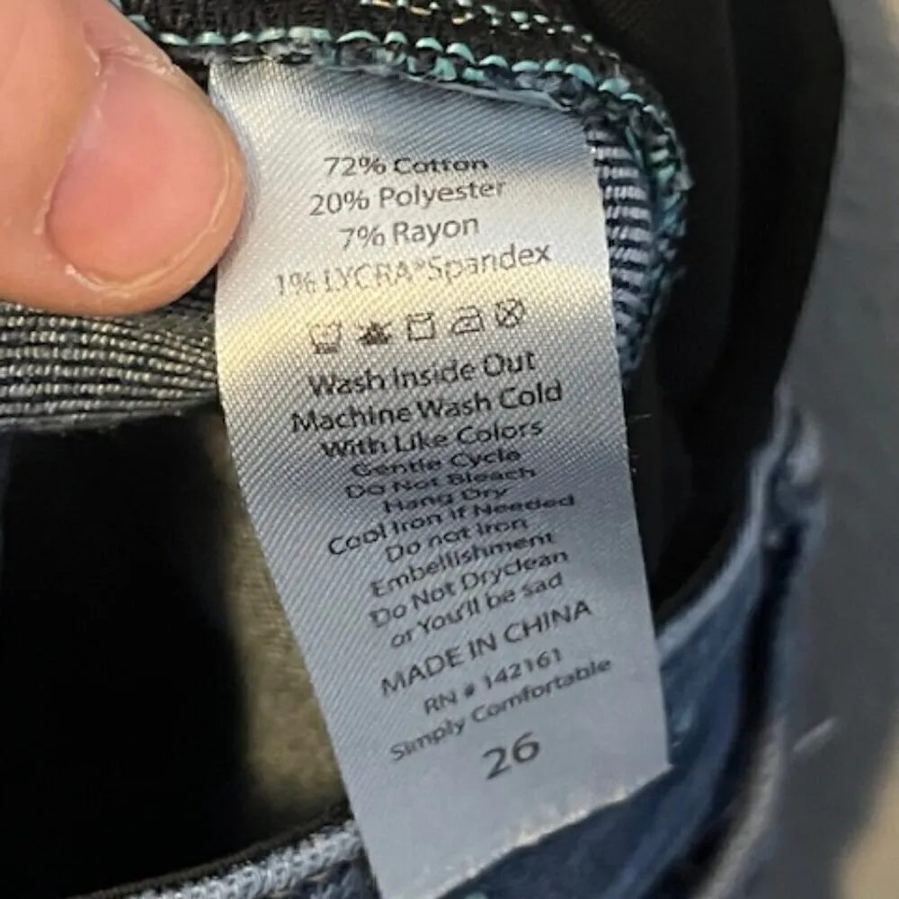 Lularoe Jeans Women's Size 26‎ Raw Hem Straight Leg - Image 4