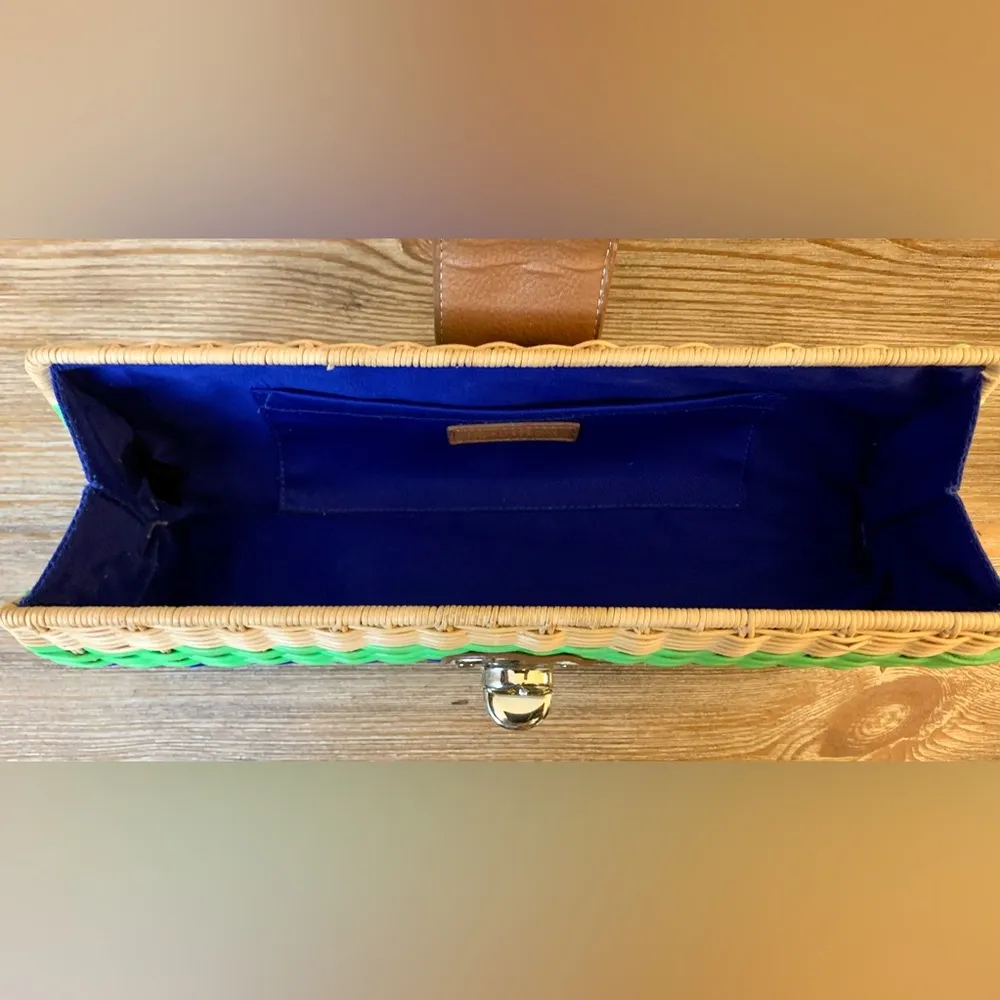 NORDSTROM Woven Clutch Bag Oversized Statement in Natural Multiocolor ~orig $120 - Image 7