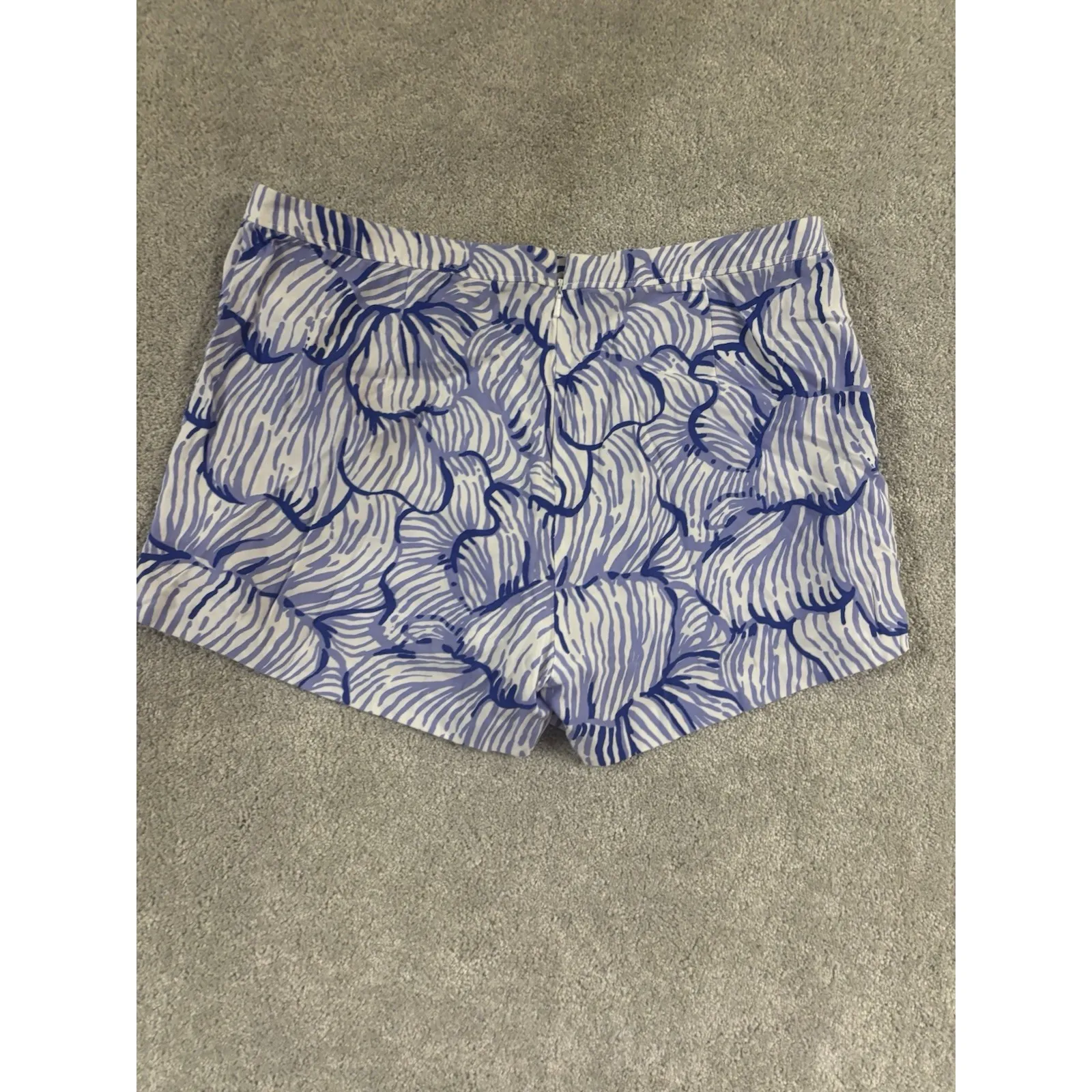 Lilly Pulitzer Sonya Rayon House Of Nemo Shorts White Palm Tree Fronds Size 4‎ - Image 2