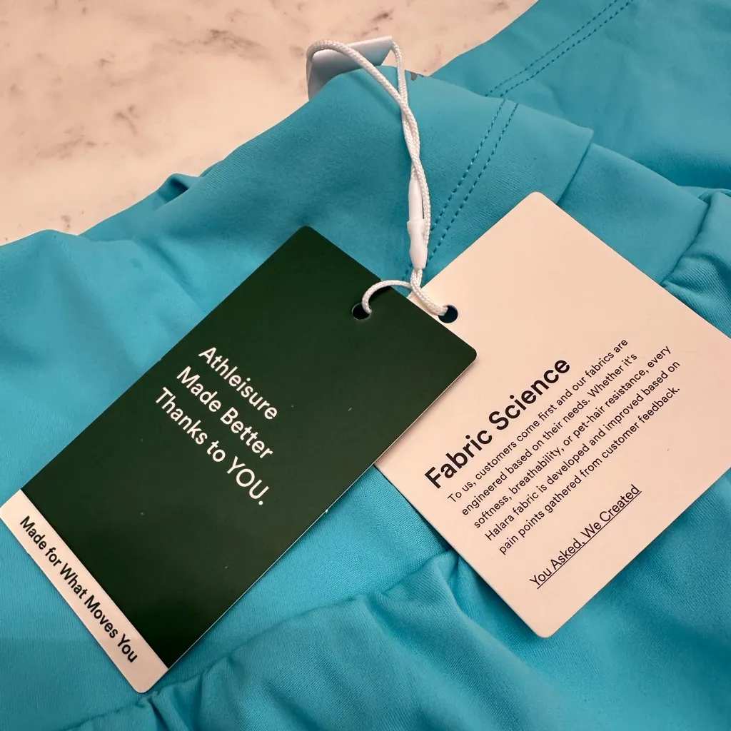 Halara Softlyzero Airy Super High Waisted Yoga Shorts 5" Long Womens L Loka Blue - Image 10