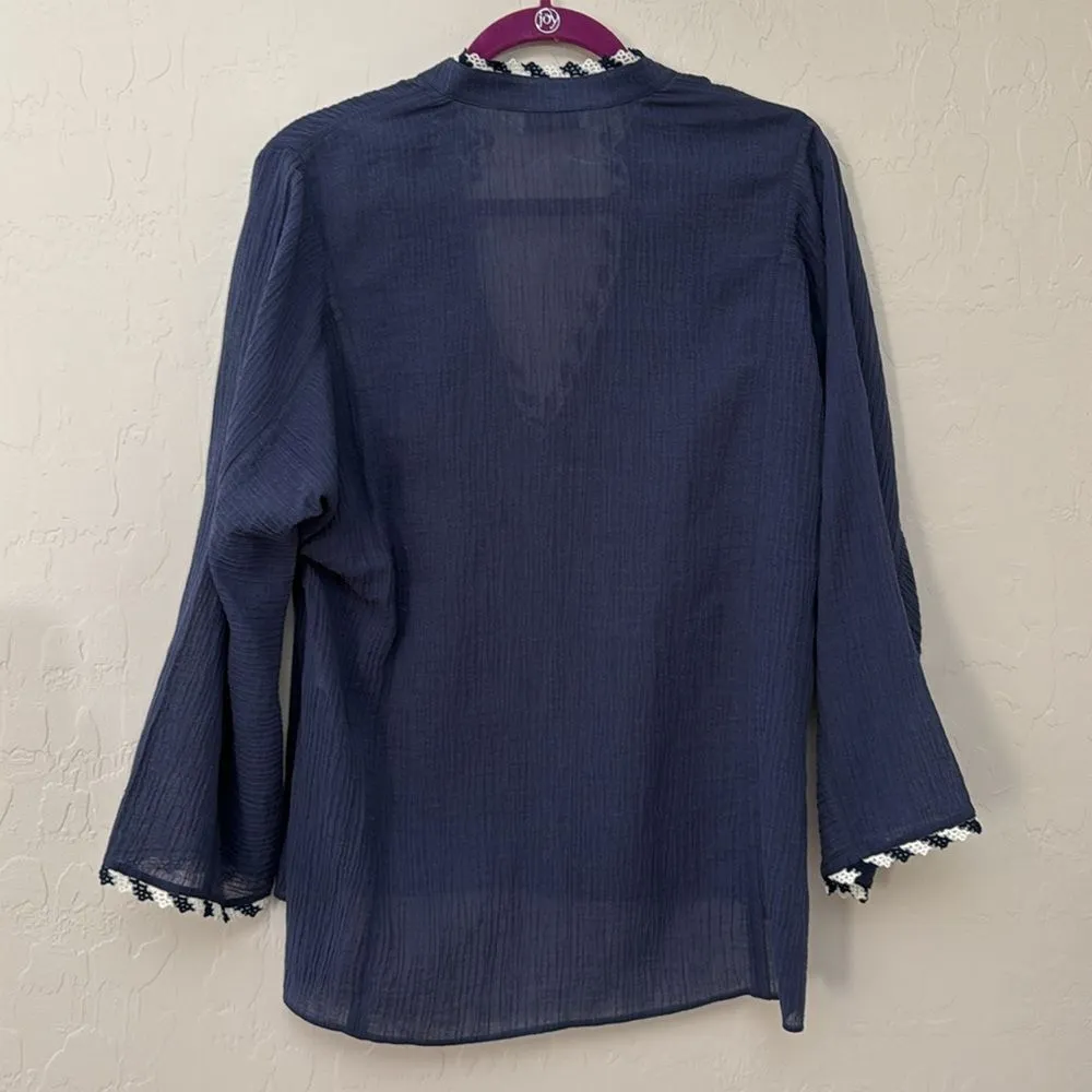 Tory Burch Boho Beach Gauze Shirt - Image 5