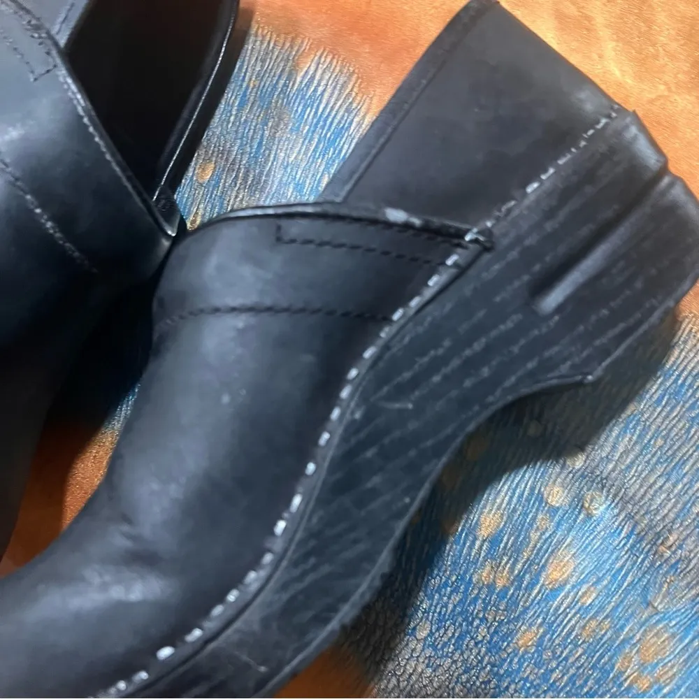 Dansko Black Leather Clogs size size 38 - Image 9