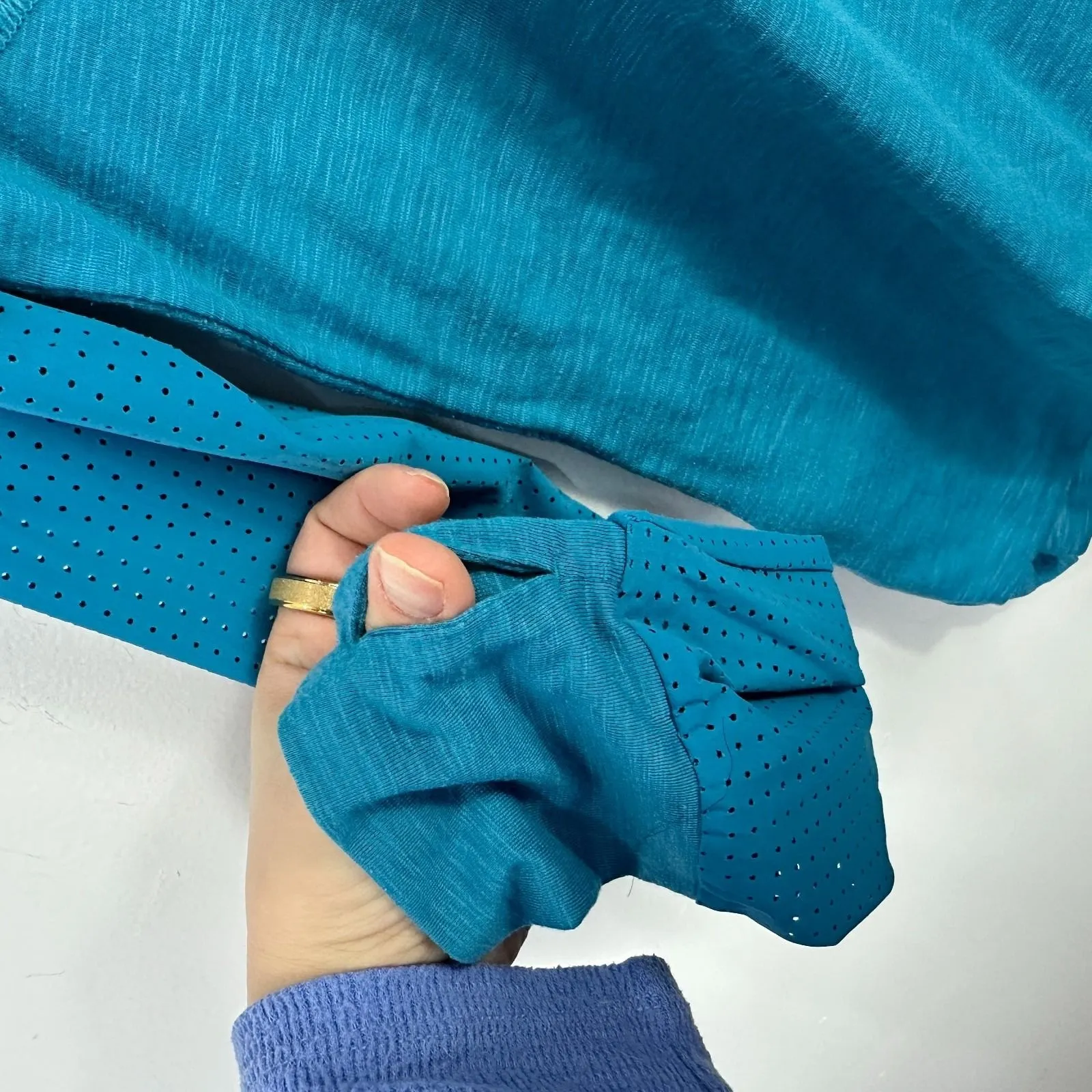 Sweaty Betty Long Sleeve Top Activewear Gym Running Workout Blue Women's Size L - Image 9