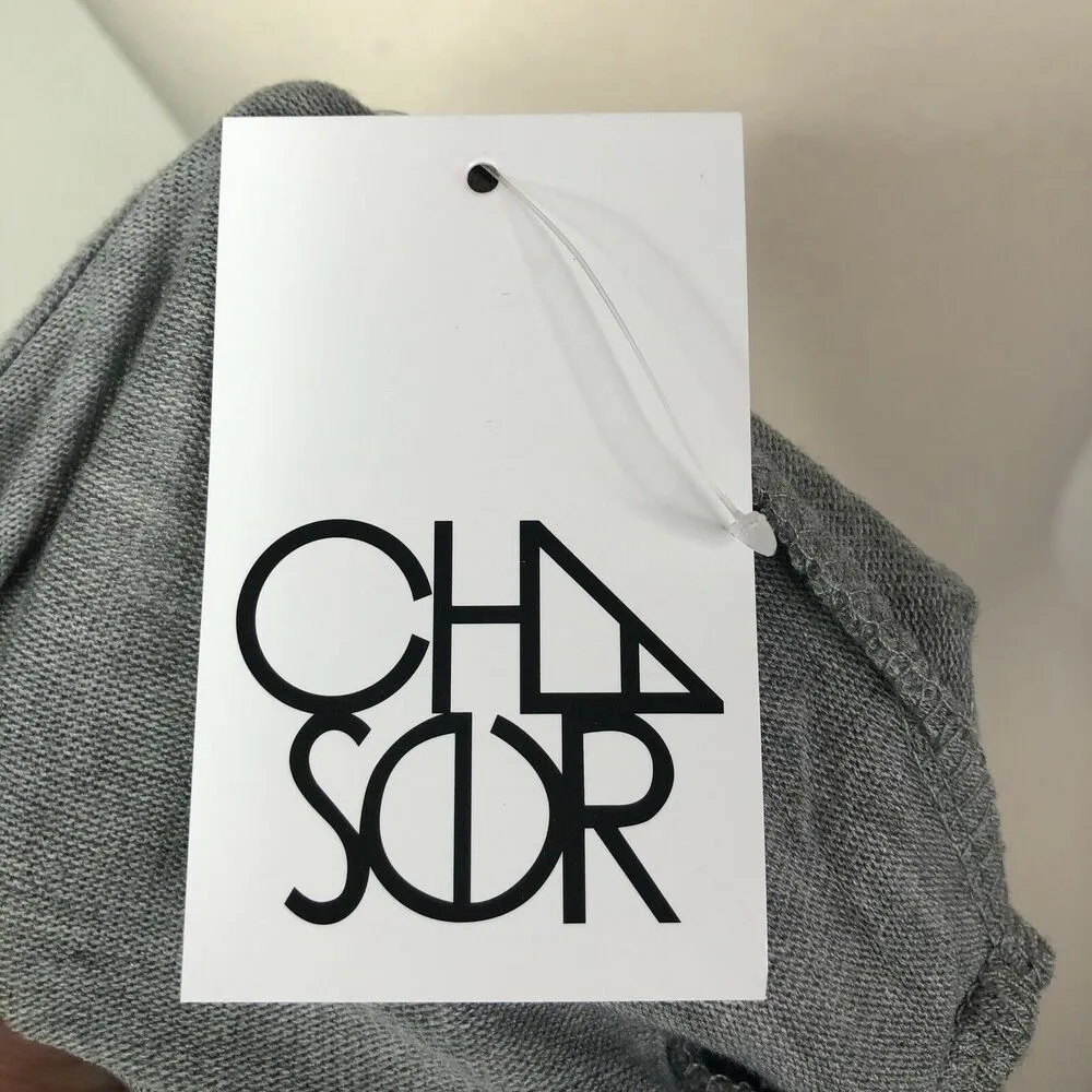 NEW CHASER Cozy Gray Crew Neck Sweatshirt With Red Hearts Size XS - Image 5