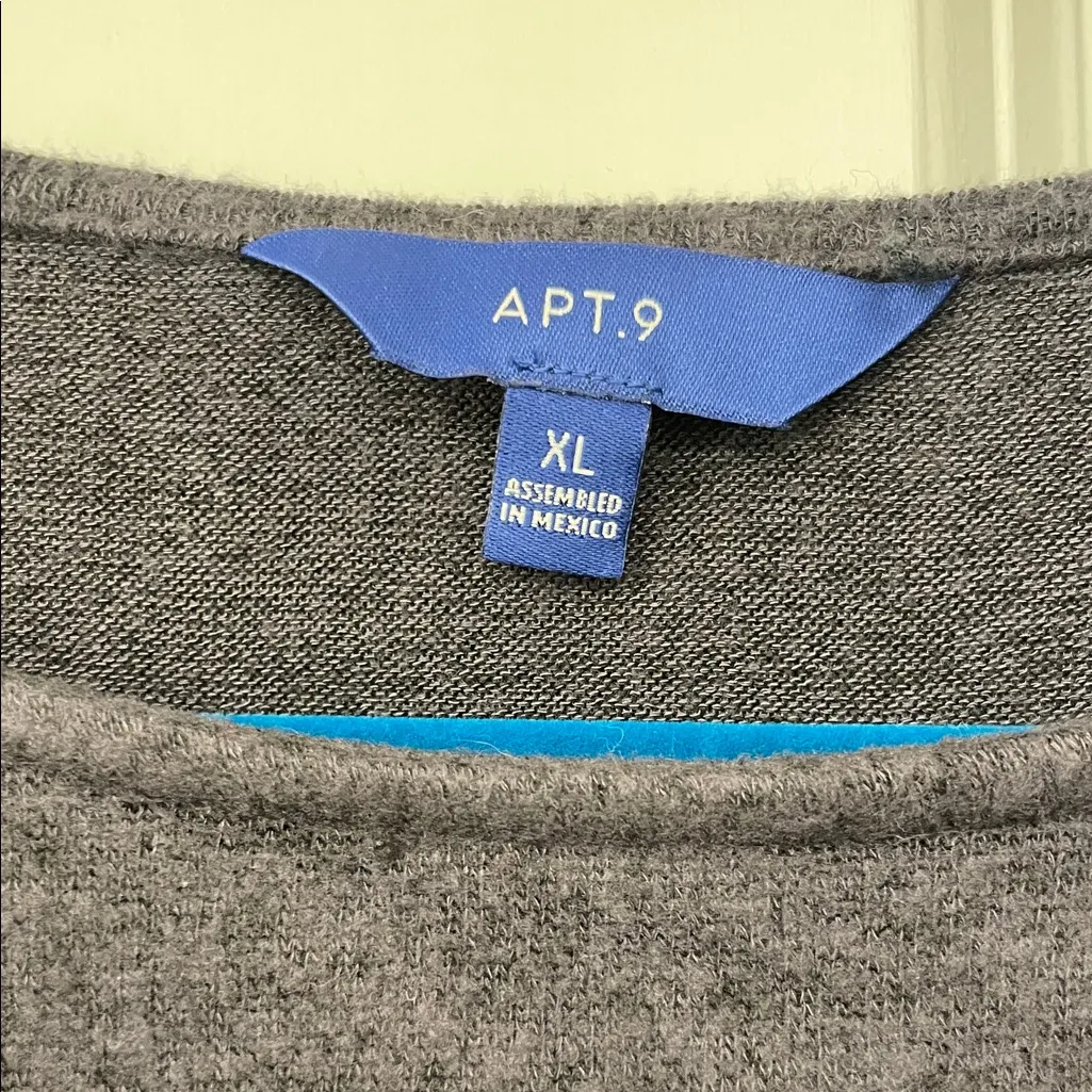 Apt. 9 Gray Long Sleeve Tunic Dress - Image 2