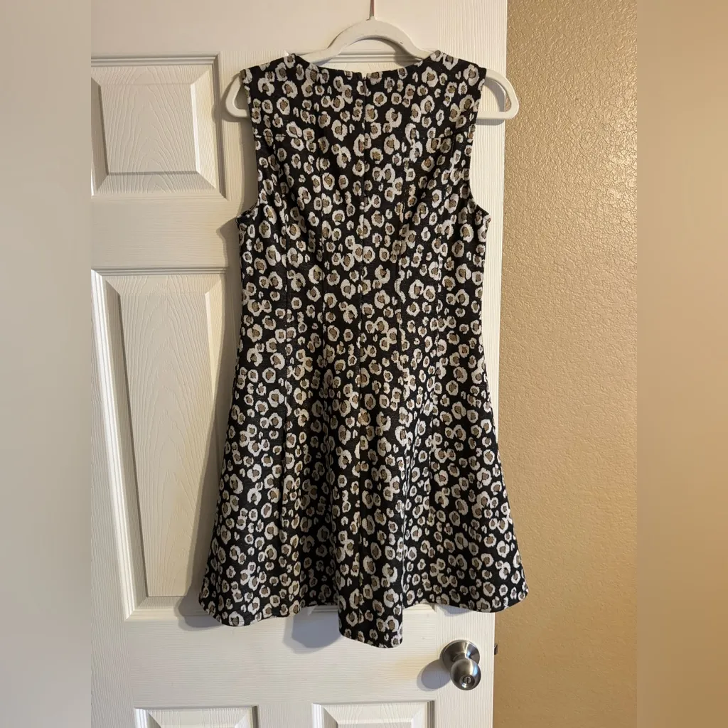 Current Air Black, White & Gold Leopard Print Dress - Image 2