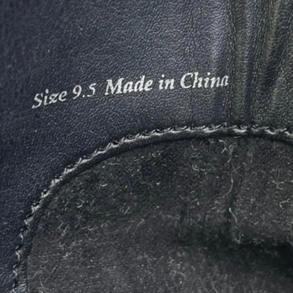 Dolce Vita Rubi Black Leather Snake Crocodile Platform Combat Lace Up Boots 9.5 - Image 7