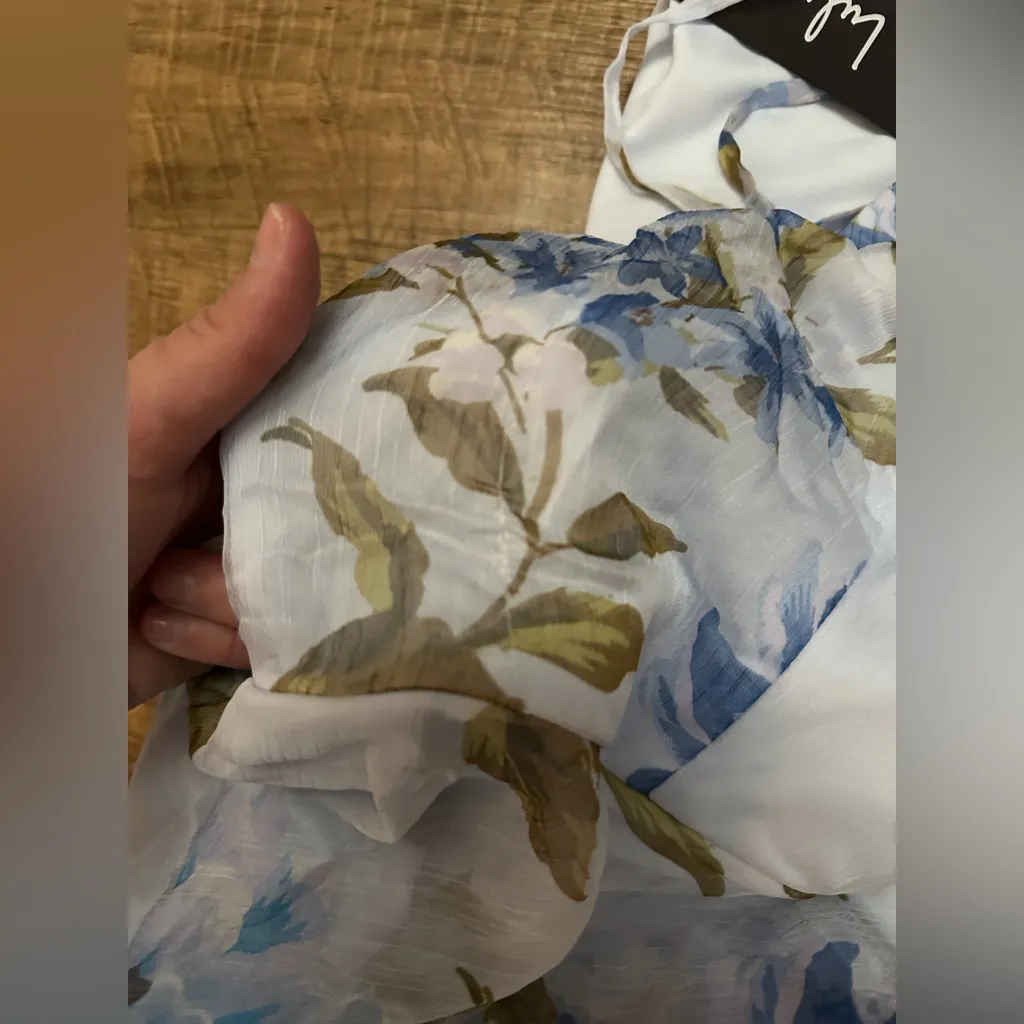 Lulus Oh-So Romantic Pale Blue Floral Print Sleeveless Wrap
Maxi Dress - Image 6