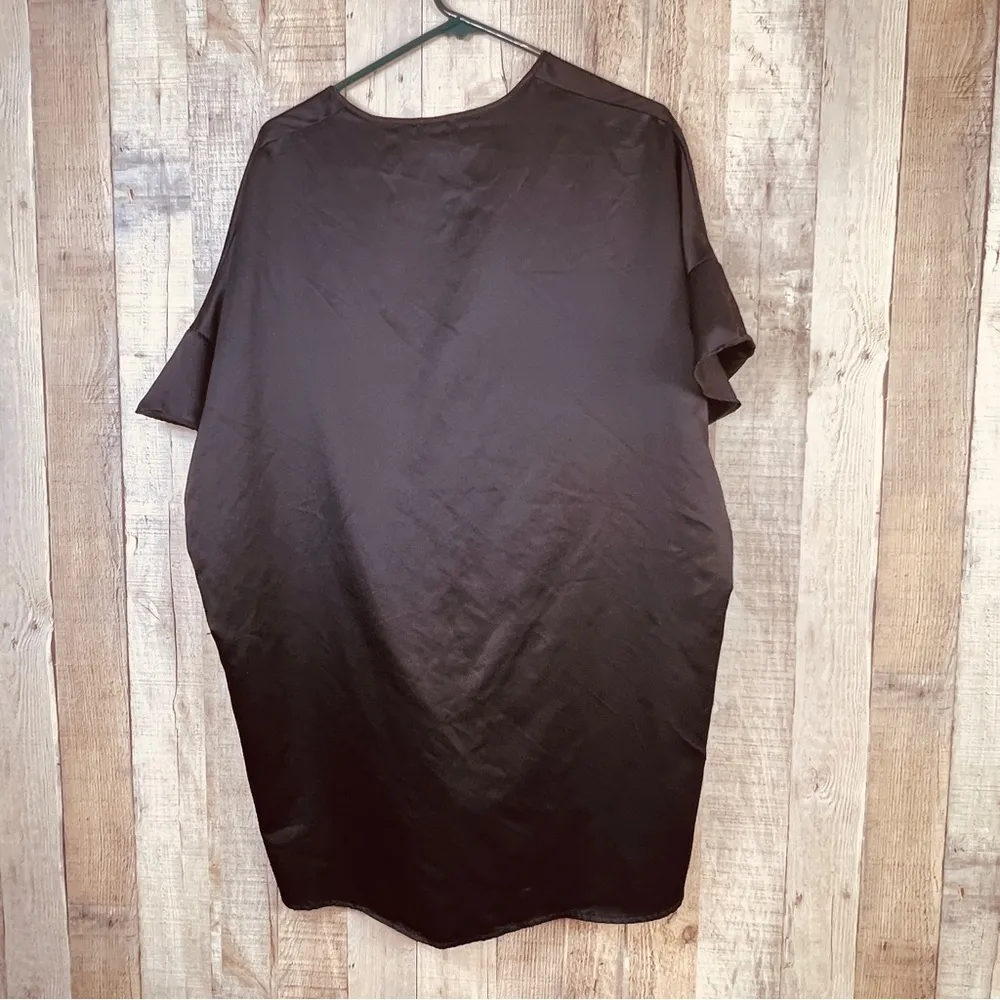 Victoria’s Secret Open Front w/tie Kimono Robe in Black w/Short Flutter … - Image 2