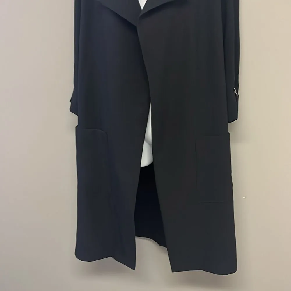 Vici OnTwelfth Black Pocket Cascade Open Front Preppy Gothic Drape Coat- Medium - Image 7