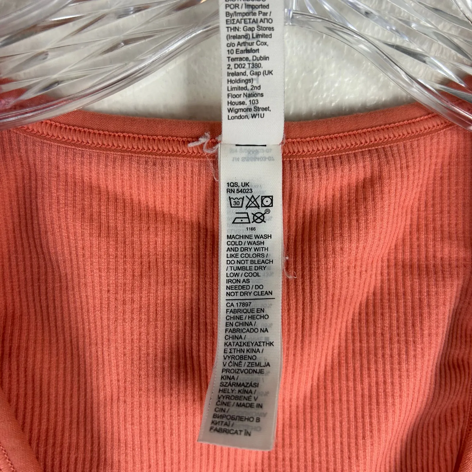 Athleta Aurora Seamless Crop Ribbed Tank Size XXS Peach Orange Yoga - Image 5
