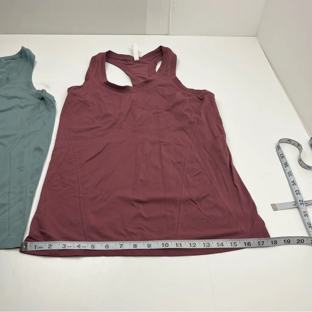 Athleta‎ Athletic Tank Tops Womens Size Large Green Pink Stretch Outdoor *FLAW - Image 14