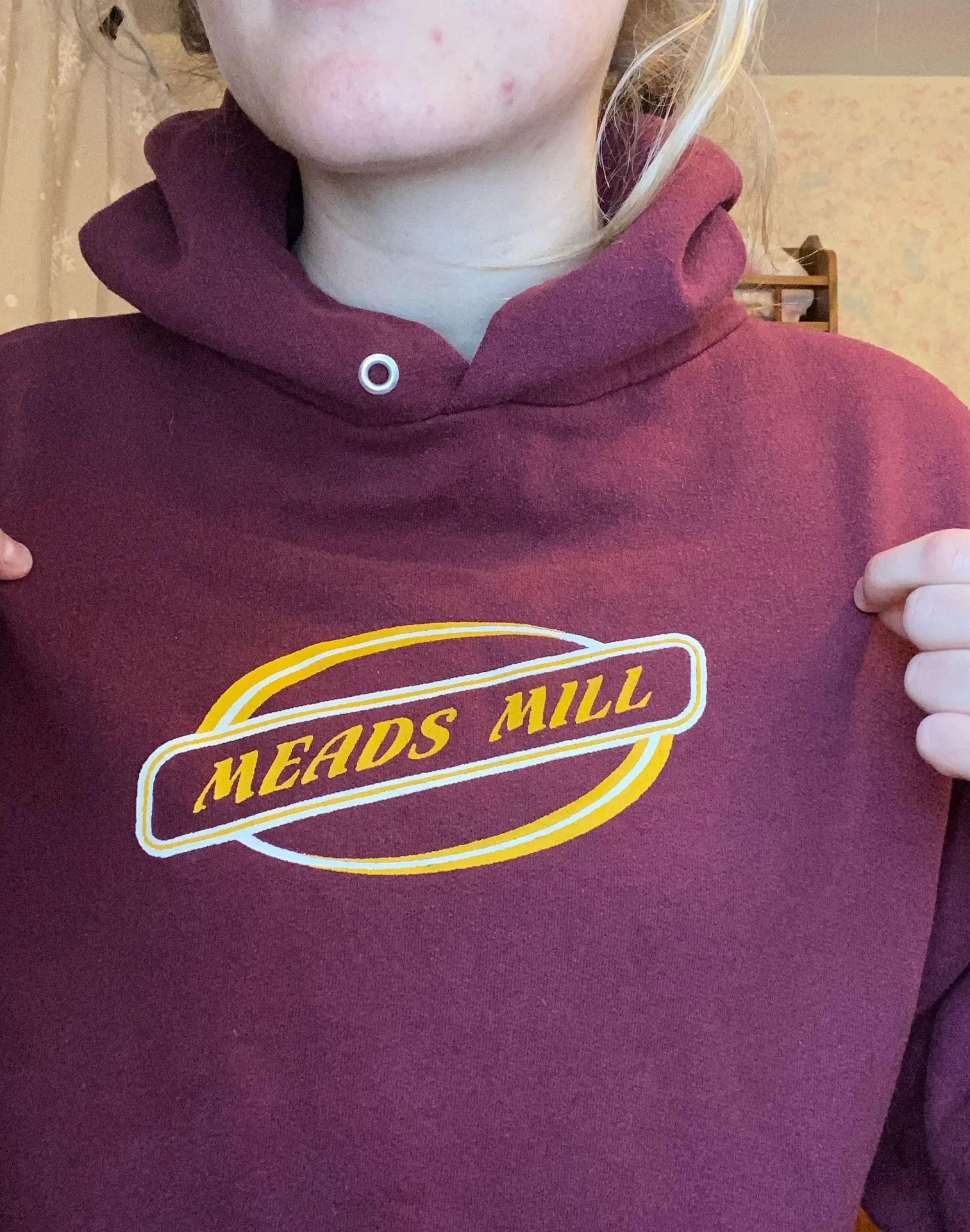 Maroon Hoodie Red - Image 2