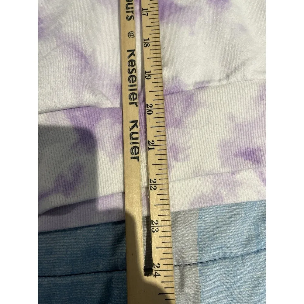 Disney World women's L Daisy Duck tie-dye lavender purple hoodie - Image 4