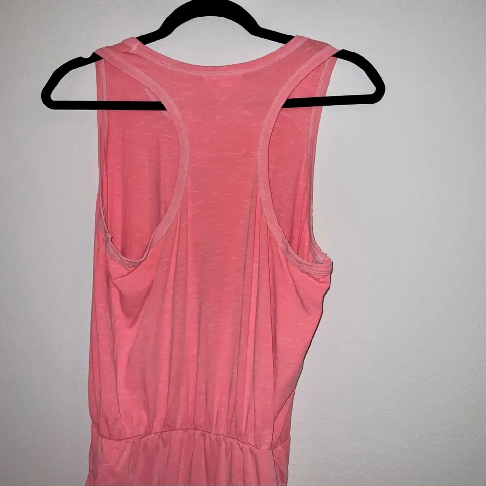 SUNDRY U-Neck Ruched Mini Fitted Tank Neon Dress - Large - Image 7