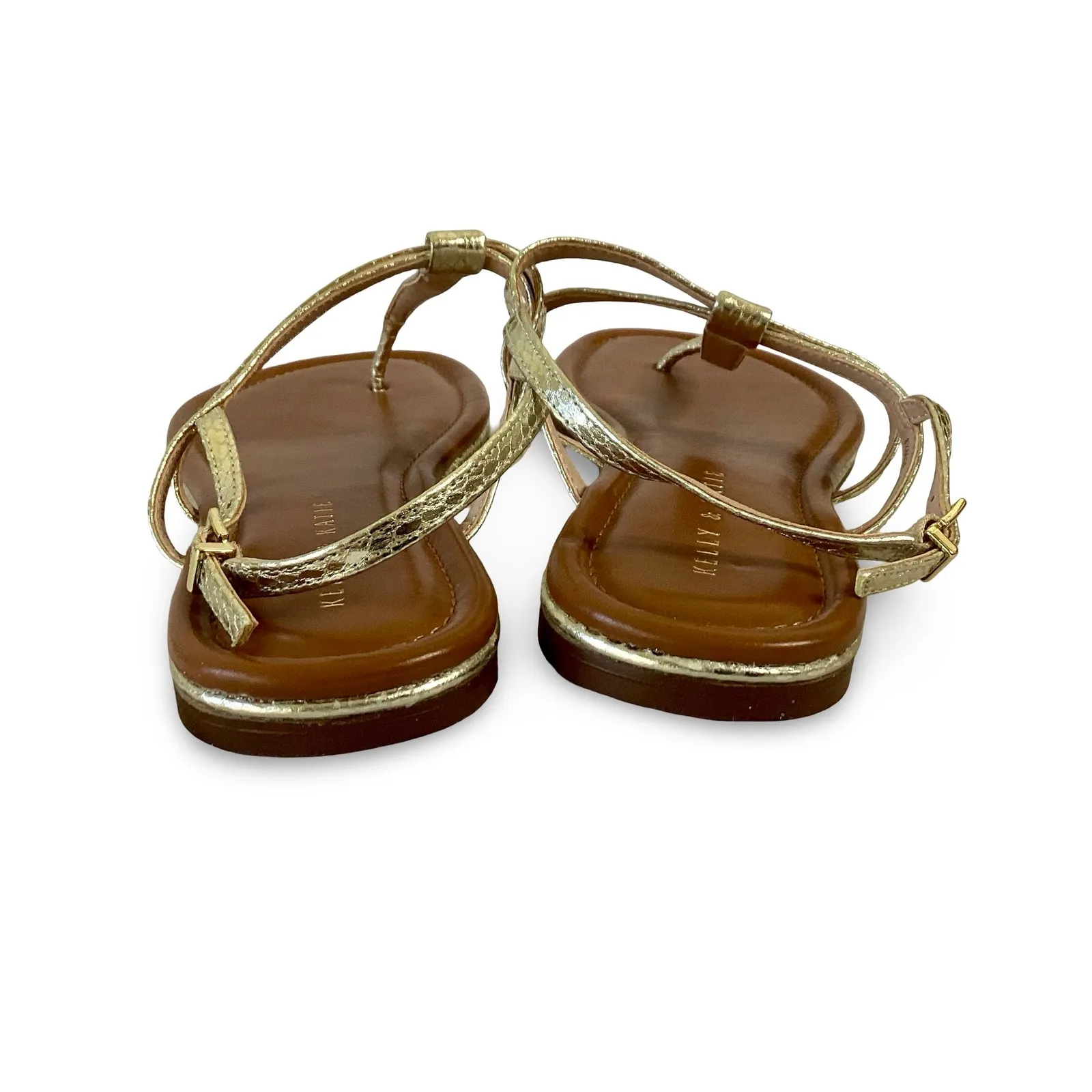 NWOT Kelly & Katie Silver Metallic Pattiee Sandals - Image 7