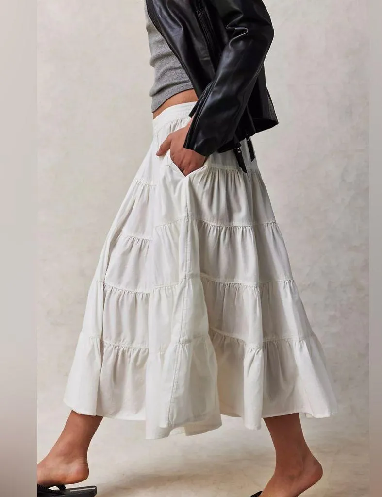Free people ruffle tiered midi skirt - Image 7