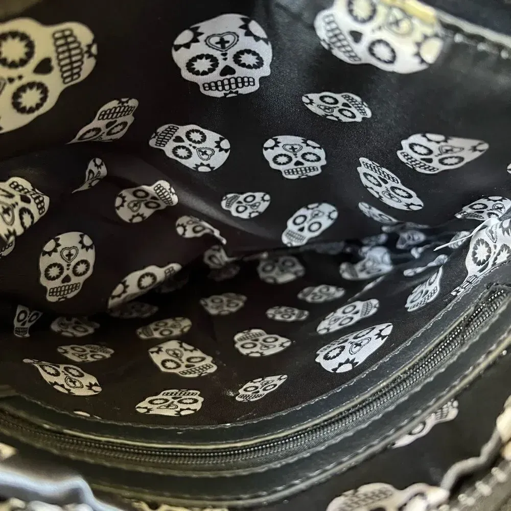 COCOS Rico skull crossbody purse‎ Black - Image 4