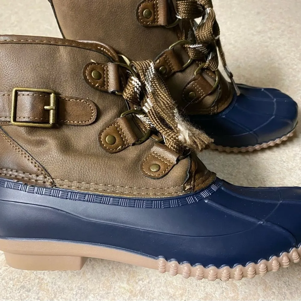 Magellan Outdoors Boots Womens Brown/Blue Sz 7 Waterproof Insulated Winter *Flaw - Image 6