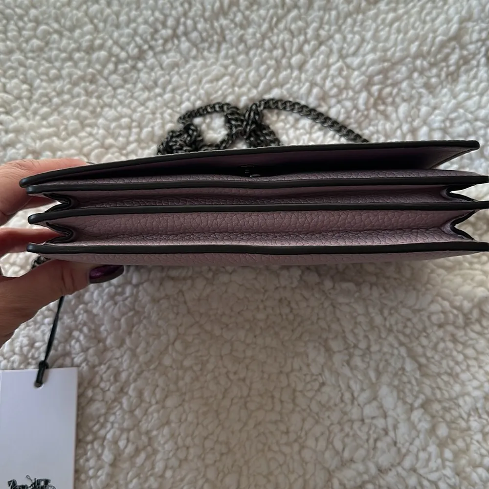 Coach Callie Foldover Clutch Crossbody Purse Bag Ice Purple New NWT - Image 7