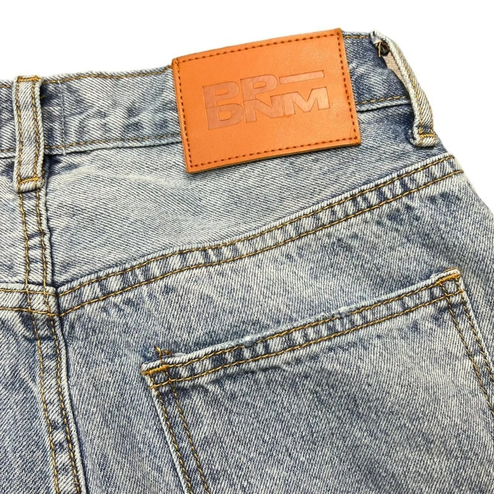 Princess Polly Asymmetrical Straight Leg Jeans Light Wash Denim Button Fly SZ 0 - Image 6