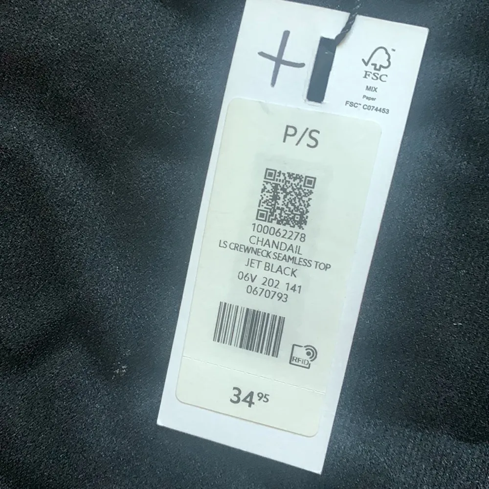 Dynamite Long sleeve crewneck seamless top in jet black - Image 4