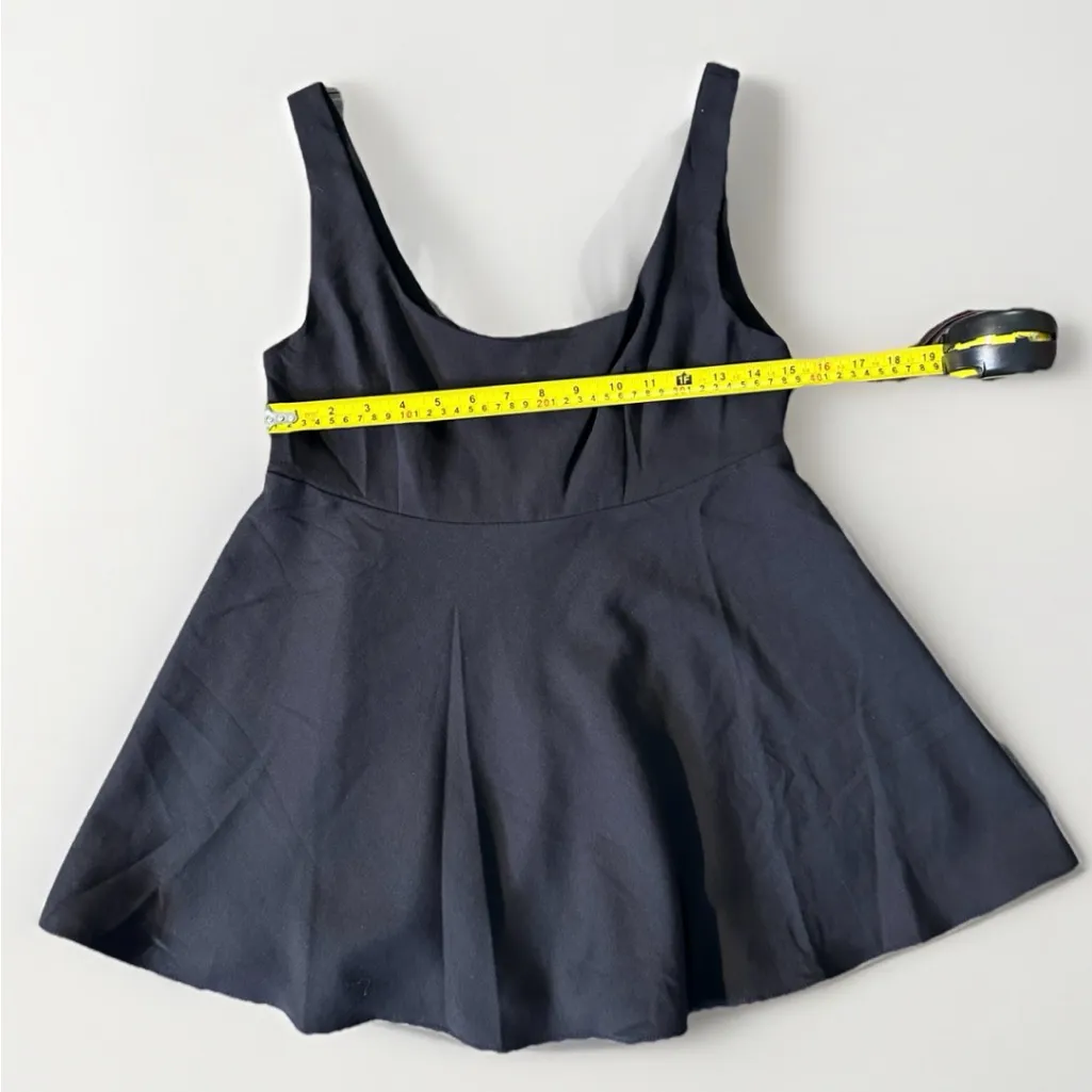 Pomander‎ Place by Tuckernuck Black Raina Top sz S Sleeveless Peplum Hem Tank - Image 9