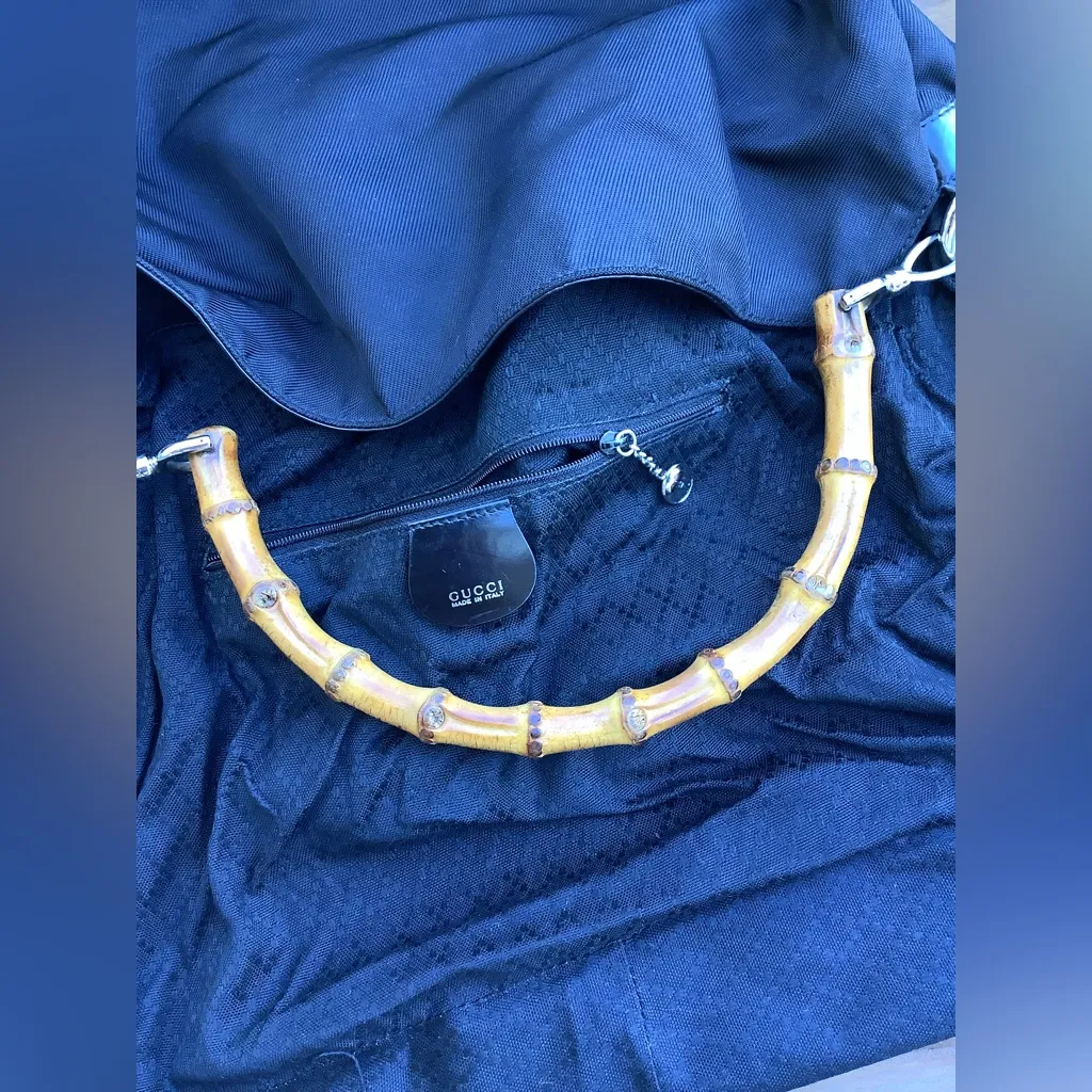 GUCCI BAMBOO handle nylon bag 🎋🎋🎋 - Image 6