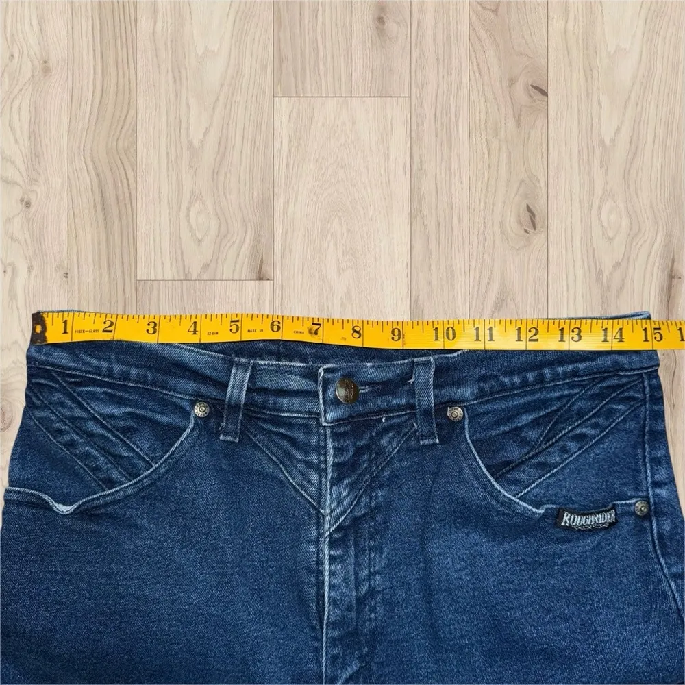 Vintage Roughrider By Circle T Jeans Women’s 30x33 Blue Bareback Rodeo Western Size 30 - Image 6