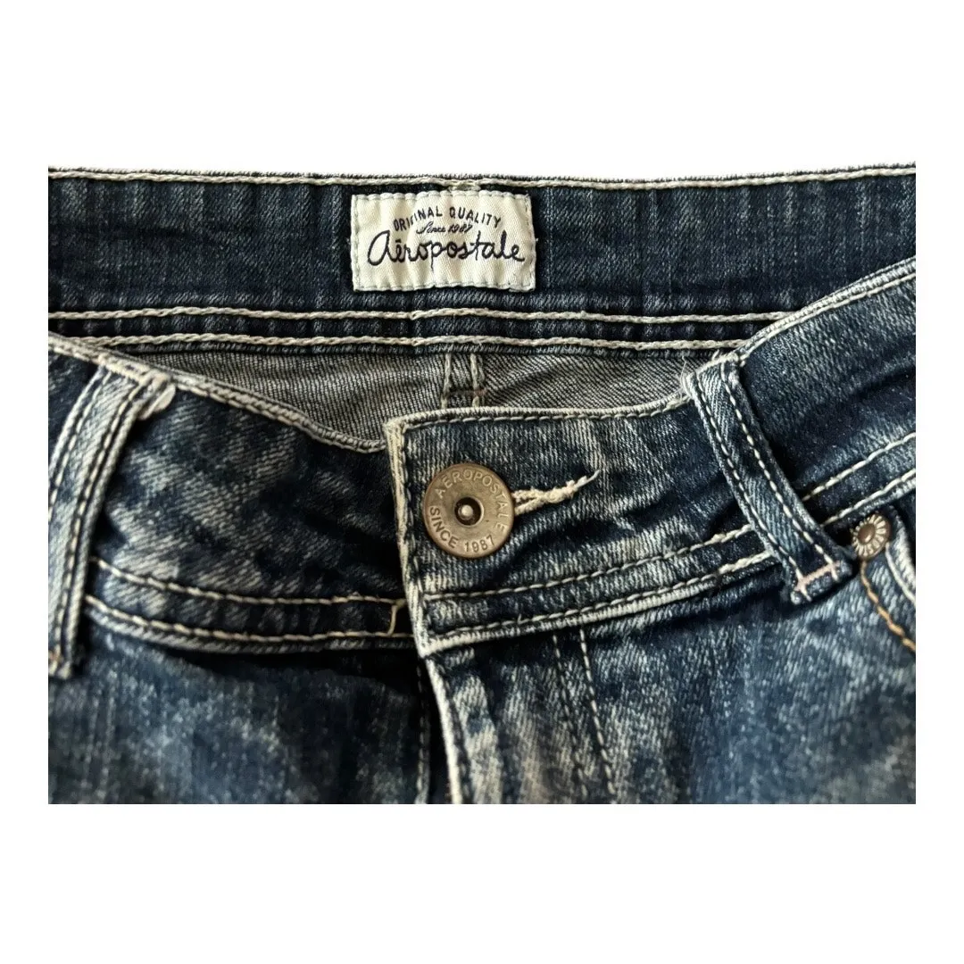 Aeropostale Denim Cutoff Shorts Size 5/6 Blue - Image 3